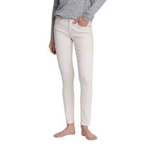 Rag & Bone Women's Ecru Cate Mid Rise Skinny Jeans Size 30 Cotton/Elastane Blend